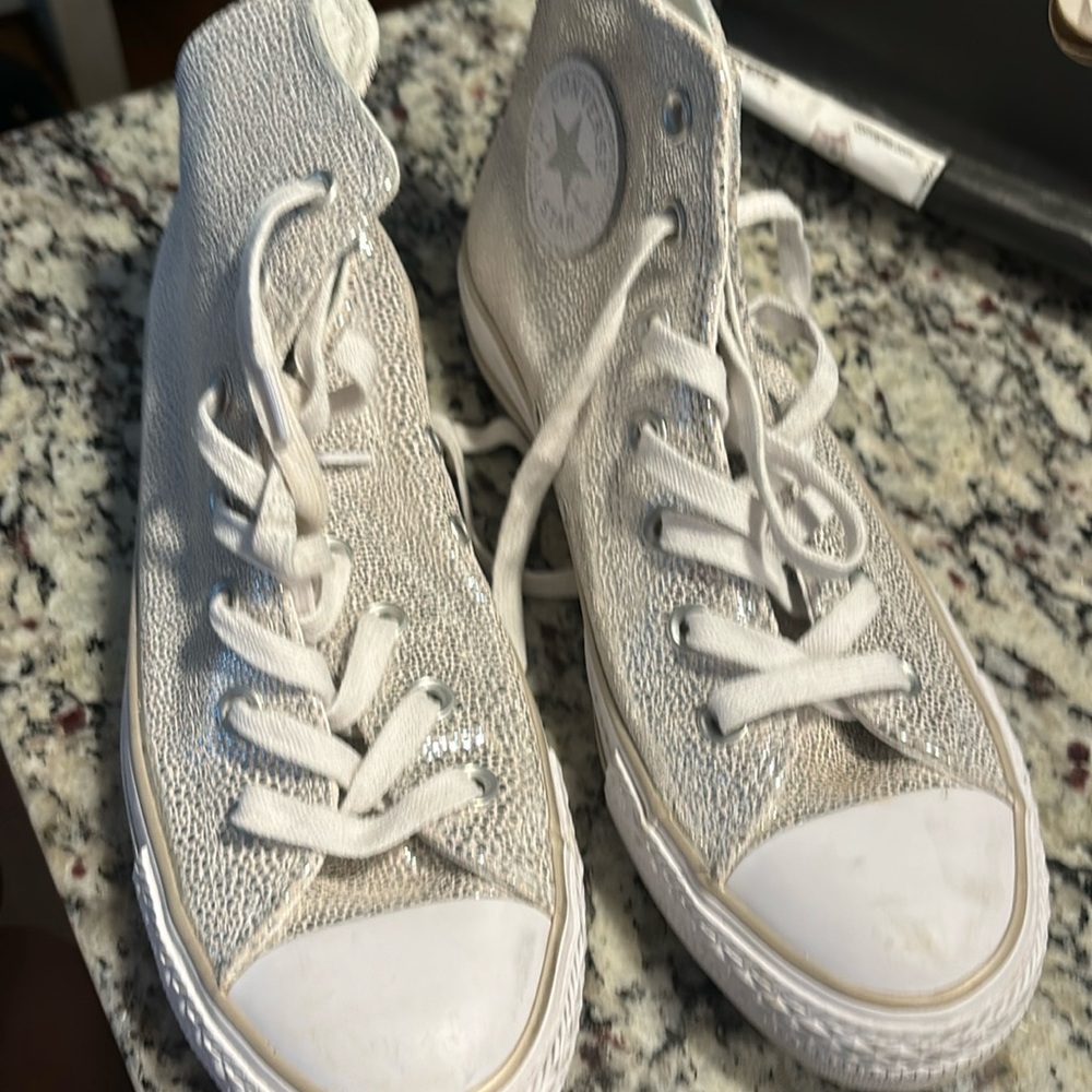 Converse stingray metallic pure silver